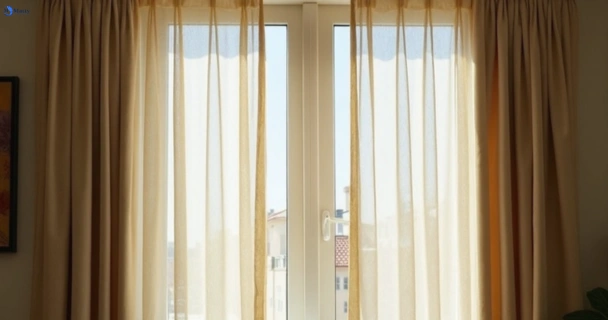 Dusty and dull curtains in rozelle-nsw before steam cleaning